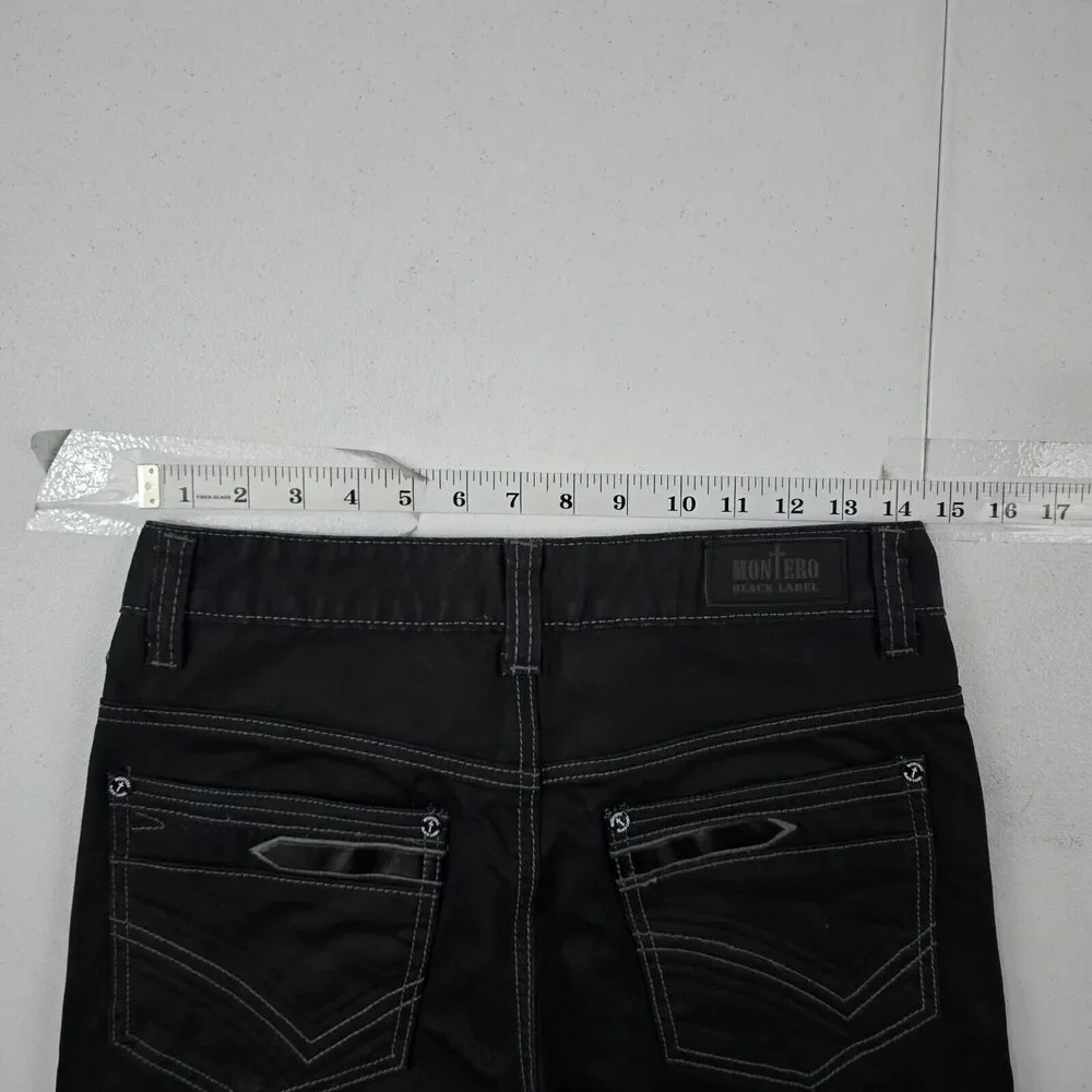 Montero straight jeans 30x32‎ mens dark wash black 4824